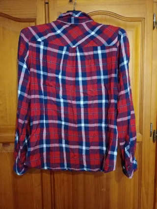 Camisa cuadros azul y rojo