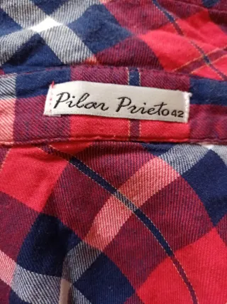 Camisa cuadros azul y rojo