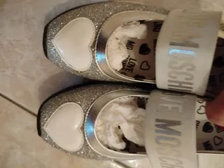 Love Moschino Scarpe Argento e Bianche