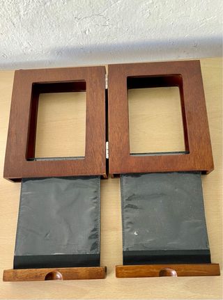 Marco de fotos doble madera