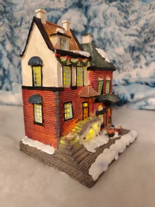 Casa Pueblo Navideño Multicolor