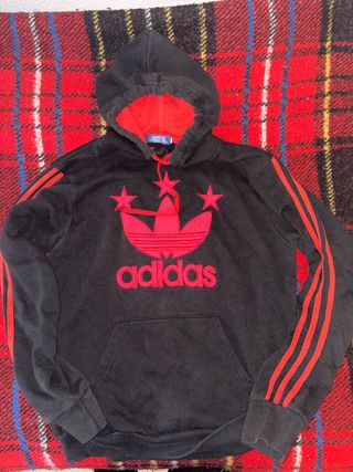 Sudadera Adidas Negra y Roja
