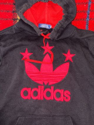 Sudadera Adidas Negra y Roja