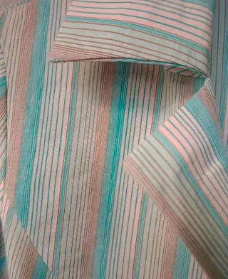 Camisa de mujer rayas turquesa