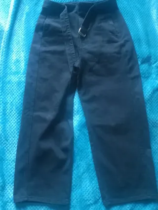 Jeans vita alta gamba larga