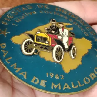 Chapa Rallye Coches Mallorca 1962