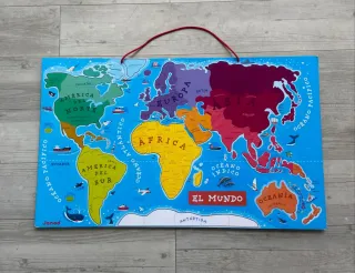 Puzzle Magnetico Mapa Mundo Infantil