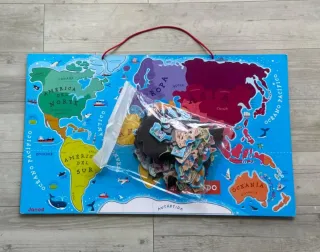 Puzzle Magnetico Mapa Mundo Infantil