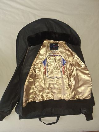 Chaqueta de Piel SKYRAIDER Marrón Nueva