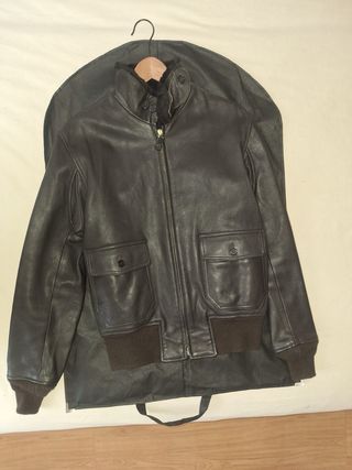 Chaqueta de Piel SKYRAIDER Marrón Nueva