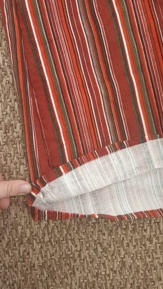 Pantalón vintage de pana y pata ancha de rayas