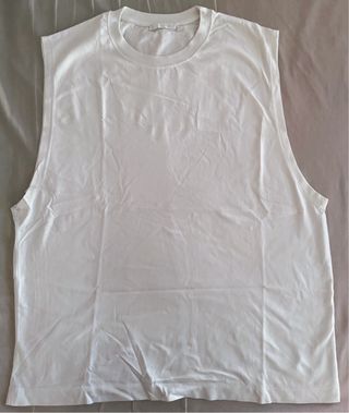 Camiseta sin manga Blanca Zara Hombre Talla L