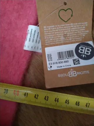 Bufanda Maxi Bijou Brigitte Naranja y Rosa