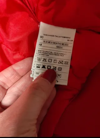 Giubbino Benetton Rosso Bambino