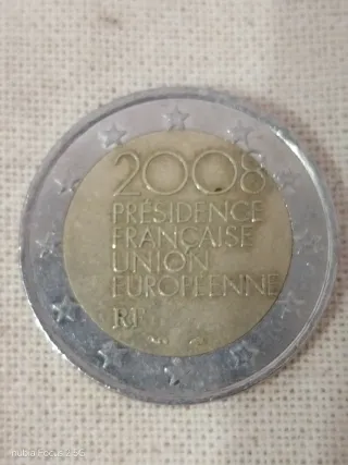 Moneda 2 euros Francia 2008 Presidencia UE