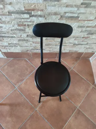 Sillas plegables metálicas negras