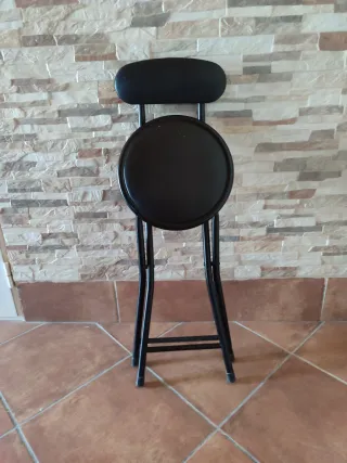 Sillas plegables metálicas negras