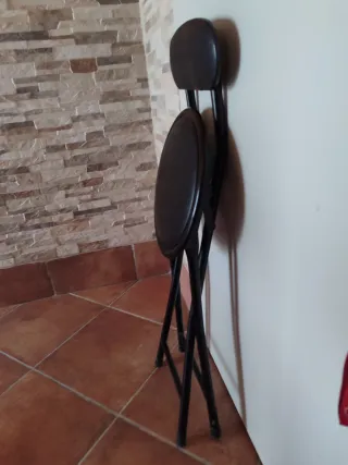 Sillas plegables metálicas negras