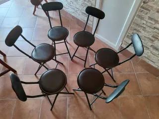 Sillas plegables metálicas negras