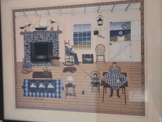 2 cuadros Folk Art Rústico en madera