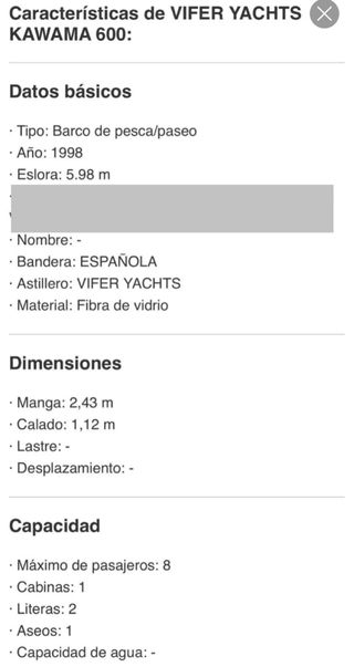 Barco Vifer Yachts Kawama 600