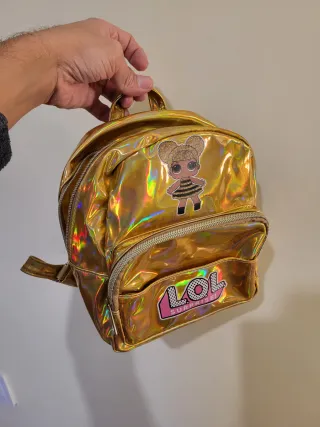 Mochila LOL Surprise Dorada Metálica