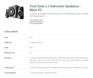 Altavoces Trust Tytan 2.1 Negro 120W