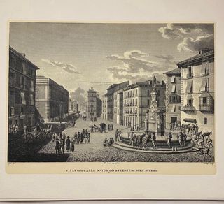 Conjunto 8 grabados Madrid de época