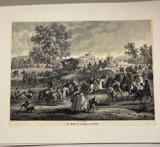 Conjunto 8 grabados Madrid de época