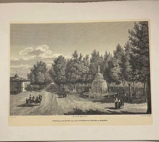 Conjunto 8 grabados Madrid de época