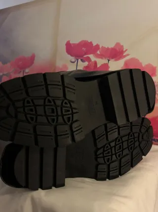 Botas zara altas negras con hebilla