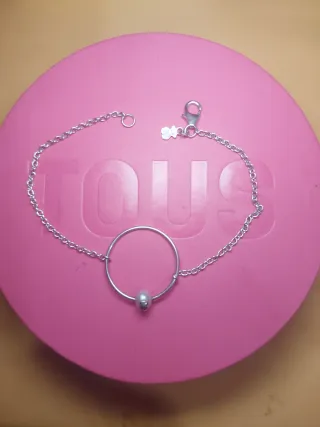 Pulsera Tous Plata Fina Aro y Perla