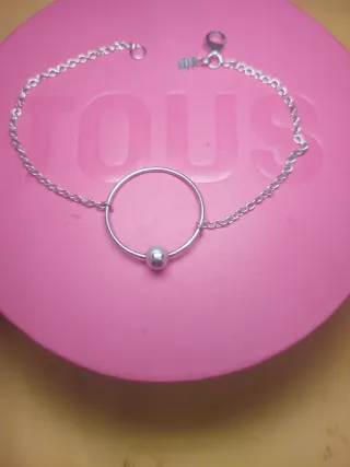 Pulsera Tous Plata Fina Aro y Perla