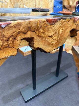 Ceppo portacoltelli magnetico legno e resina