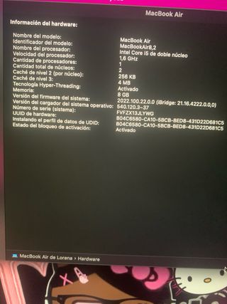 Macbook Air 2019 color plata