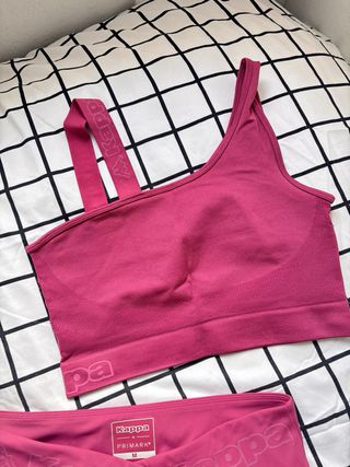 Conjunto deportivo Kappa top y mallas rosa Talla M