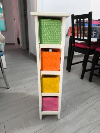 Cajonera de mimbre 4 cajones