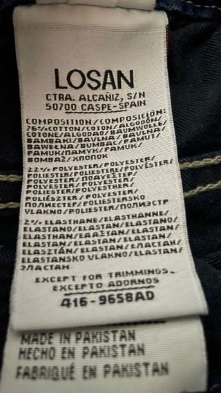 Pantalón tejano T6 cintura ajustable. Marca Losan
