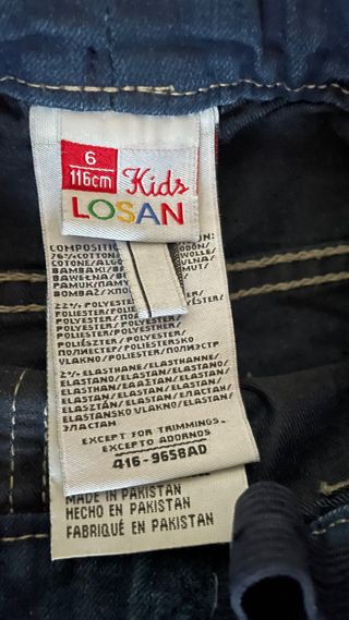 Pantalón tejano T6 cintura ajustable. Marca Losan