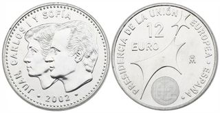 Moneda 12€ 2002 plata Presidencia España UE
