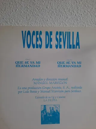 Maxisingle VOCES DE SEVILLA-Que se va mi hermandad