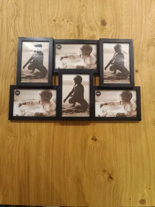 Portafotos de pared o sobremesa negro