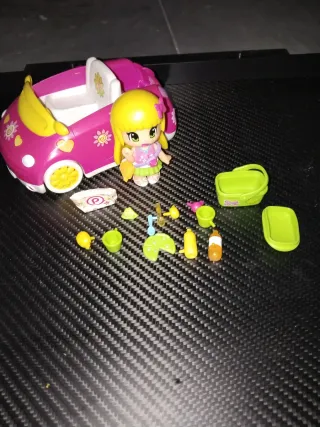 Coche Pin y Pon Rosa con Accesorios