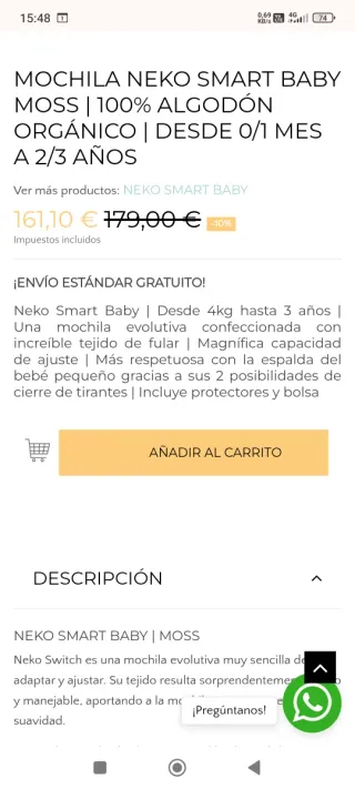 Mochila porteo para niñ@s