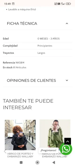 Mochila porteo para niñ@s