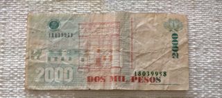 Billete 2000 Pesos Colombianos 2010
