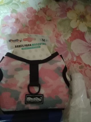 Arnés para perro Happy Dog camuflaje rosa