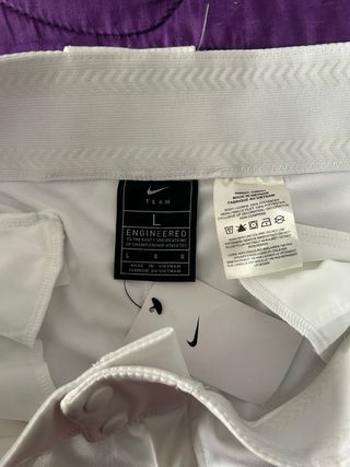 Pantalones de béisbol Nike blancos con detalles az