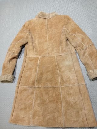 Abrigo polipiel efecto ante Talla M