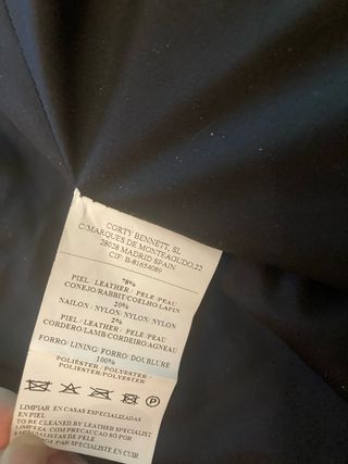 Chaqueta Galante Pelo Natural Negra